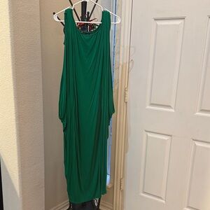 New York & Company Emerald Asymmetrical Dress